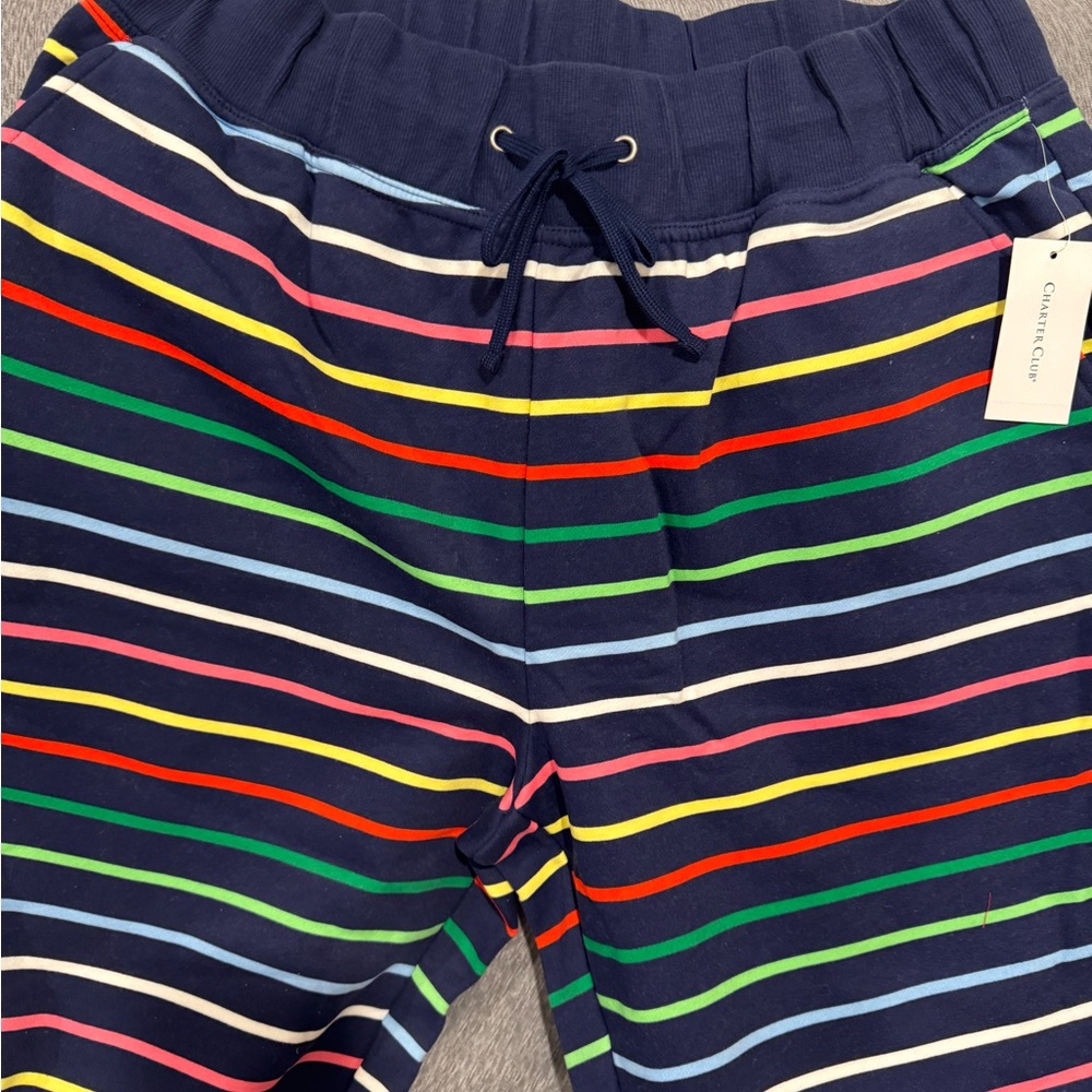 Charter Club Multicolor Striped Joggers